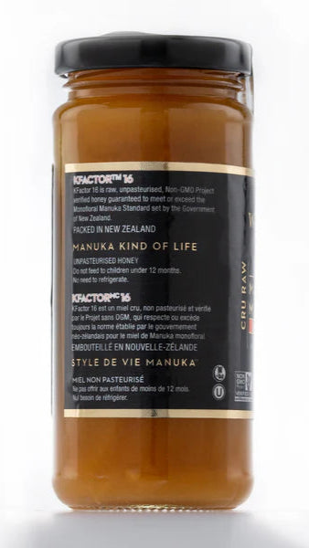 Raw Manuka Honey KFACTOR 16 - 325g Glass