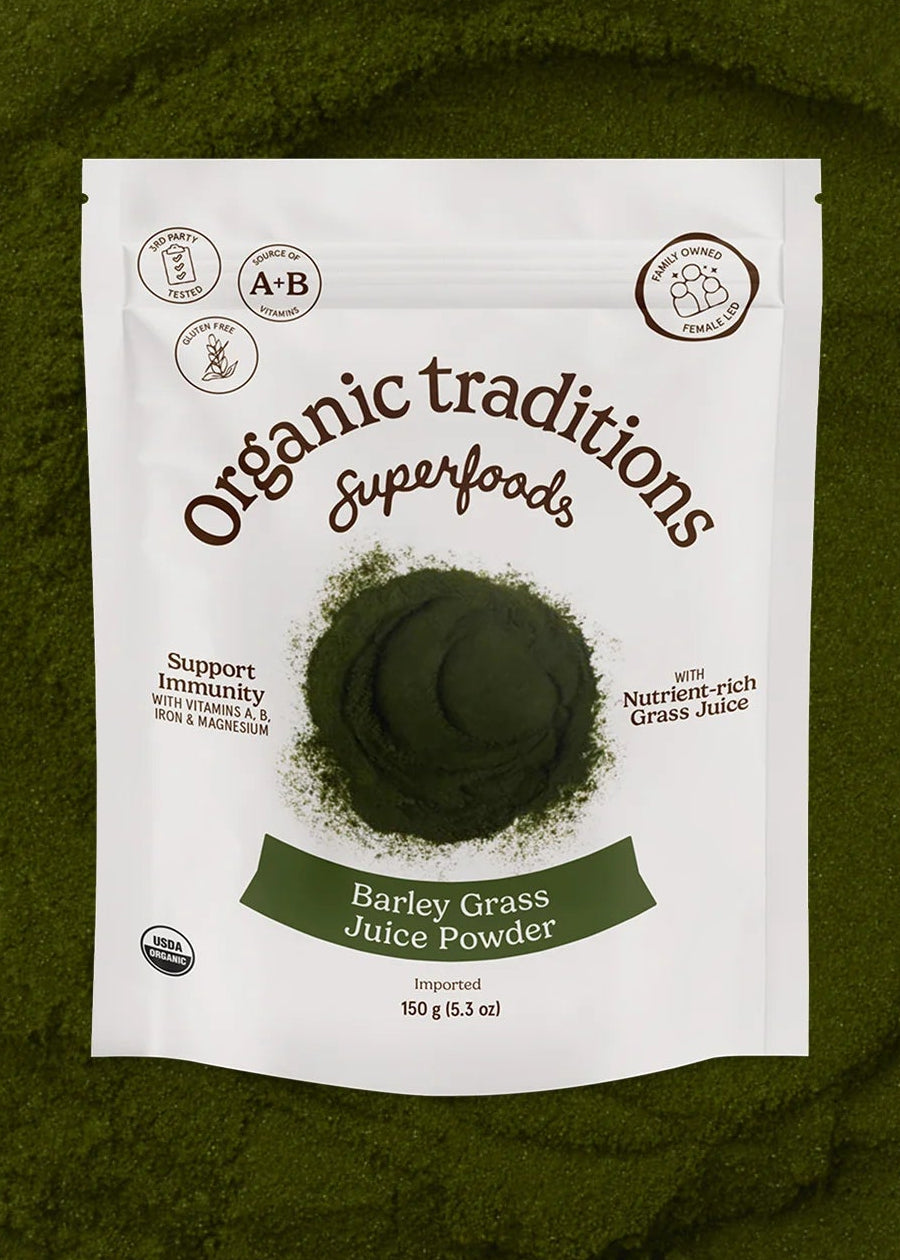 Barley Grass Juice Powder, Organic Traditions