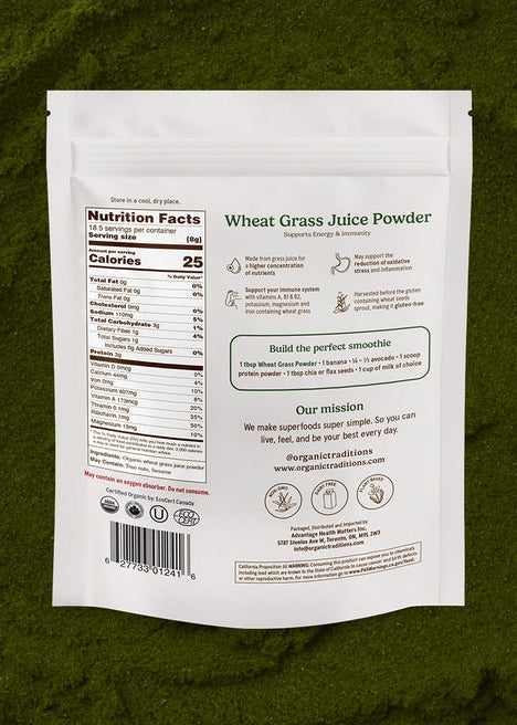 Wheat Grass Juice Powder, Organic Traditions