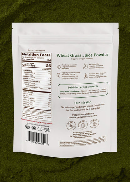 Wheat Grass Juice Powder, Organic Traditions