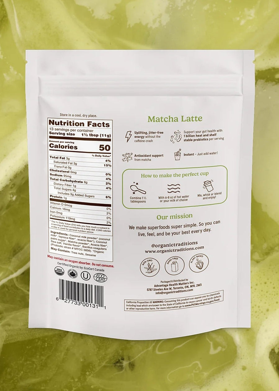 Organic Traditions Matcha Latte