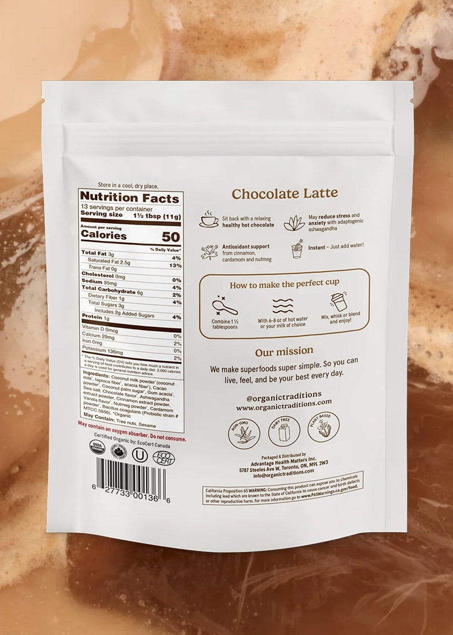 Organic Traditions Chocolate Latte