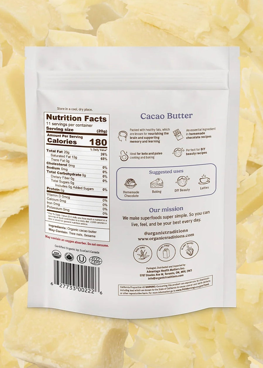 Cacao Butter, Organic Traditions