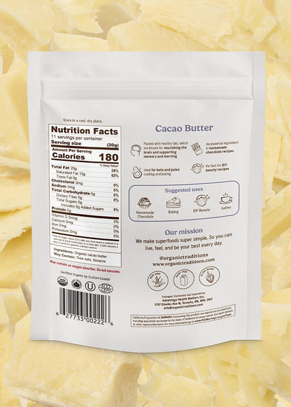 Cacao Butter, Organic Traditions