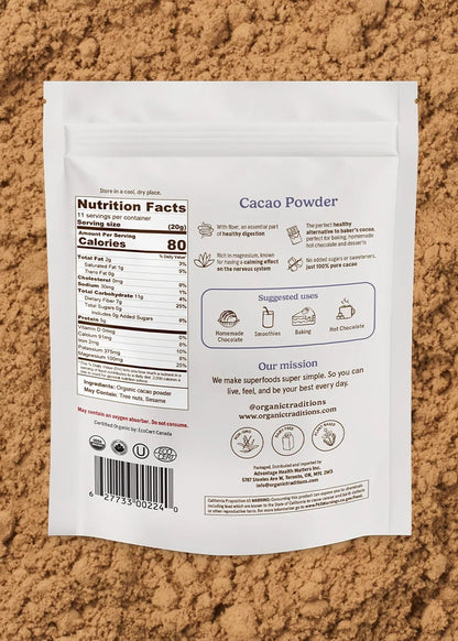 Cacao Powder, Organic Traditions