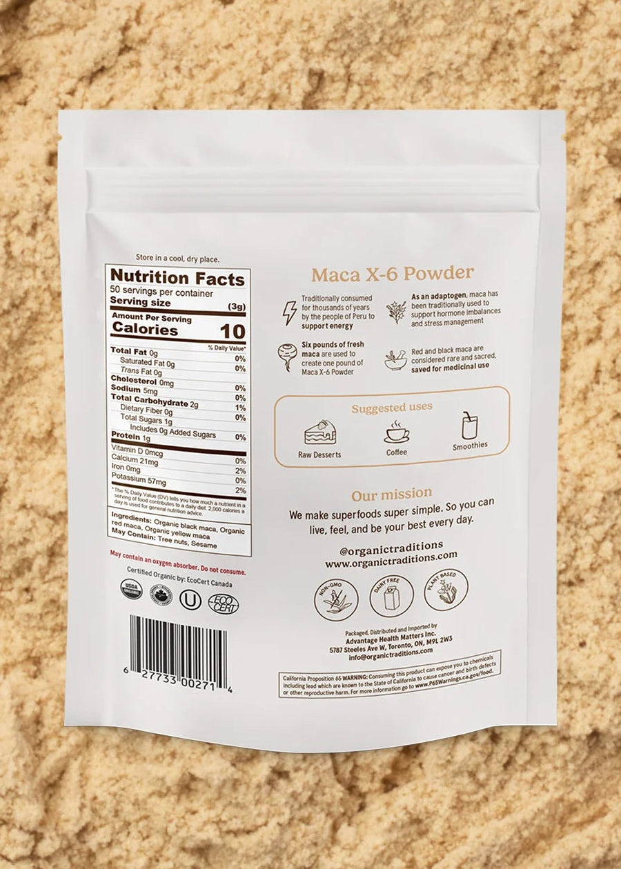 Maca X-6 Powder, Organic Traditions