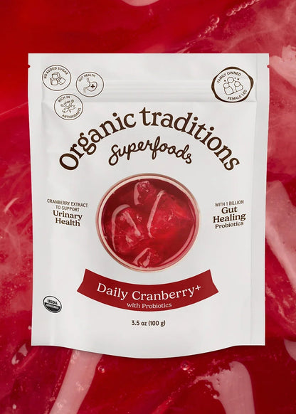 Daily Cranberry+ Probiotics Powder, Organic Traditions