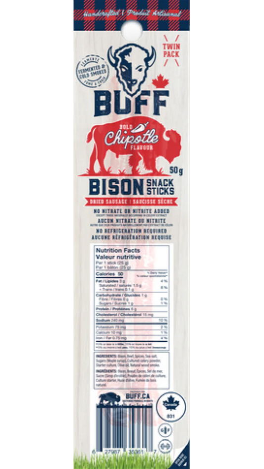 BUFF Bison Snack Sticks, Chipotle