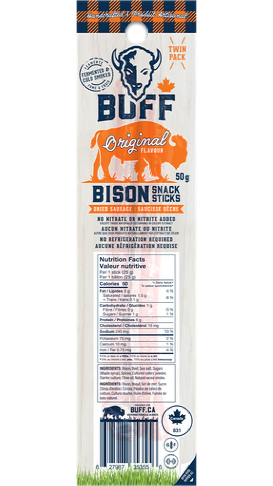 BUFF Bison Snack Sticks, Original