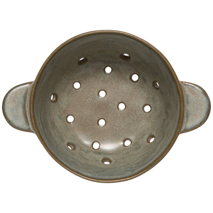 Stoneware Fruit Bowl, Gray 7"