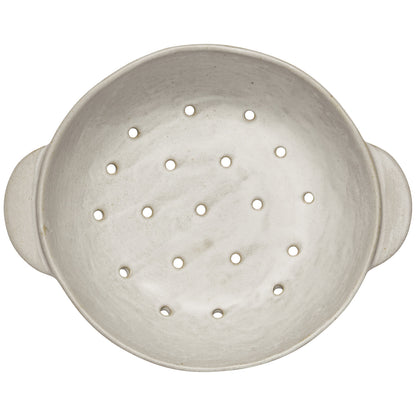 Stoneware Fruit Bowl, Ivory 9"