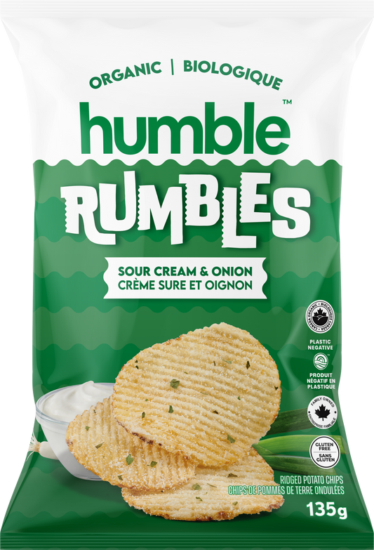 Humble Rumbles Sour Cream & Onion Chips Organic GF