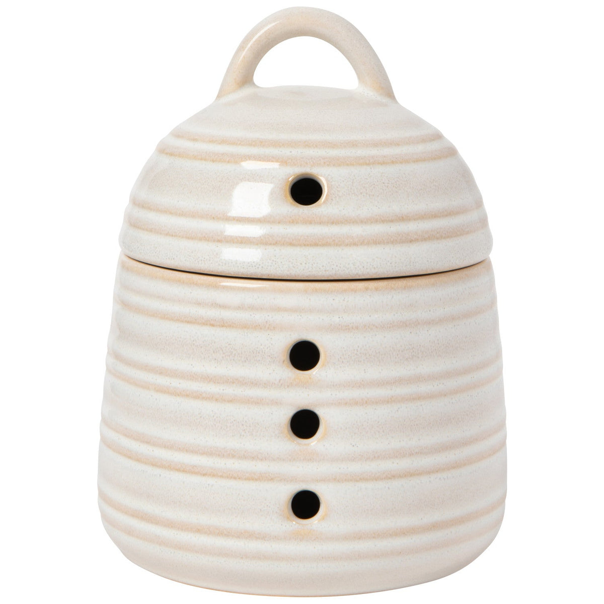 Stoneware Garlic Keeper, Ivory