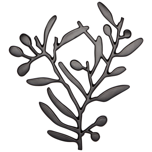 Trivet, Black Metal Leaf