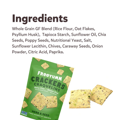 FreeYumm Herb & Seed Crackers (GF) (DF)