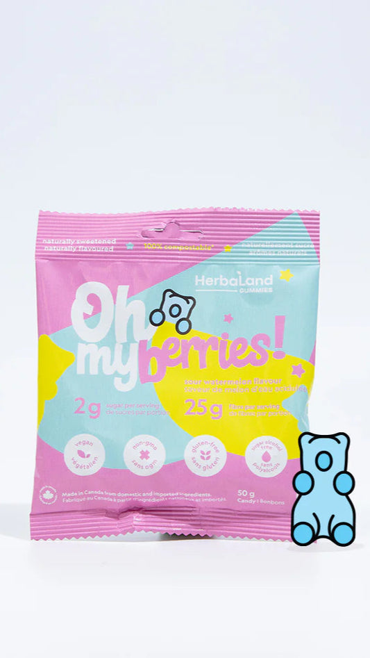 Herbaland Gummies, Oh My Berries! Sour Watermelon