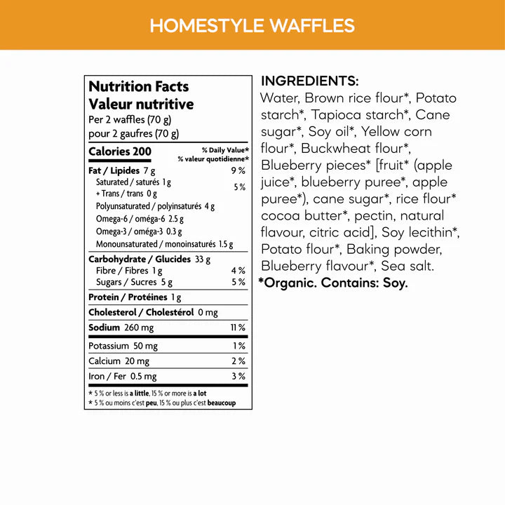 Homestyle Waffles (Org) (GF) *FROZEN*