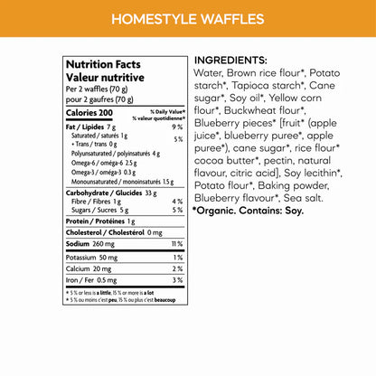 Homestyle Waffles (Org) (GF) *FROZEN*