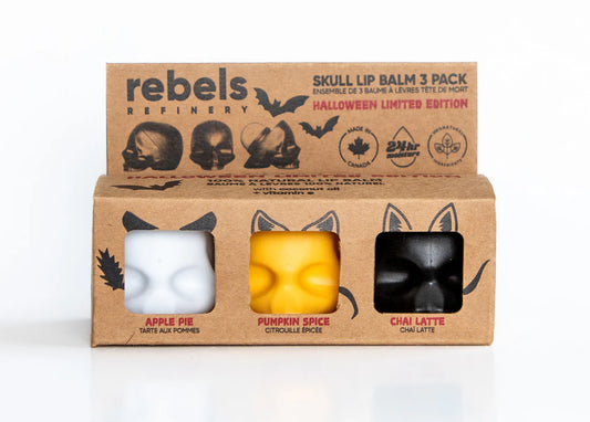 Rebels Lip Balm Gift Set Halloween Skulls LE