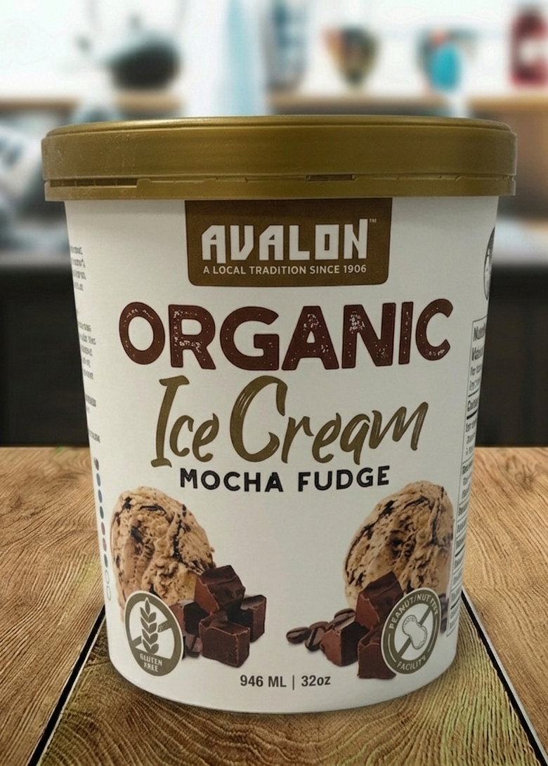 Avalon Ice Cream, Mocha Fudge (Org) *FROZEN*