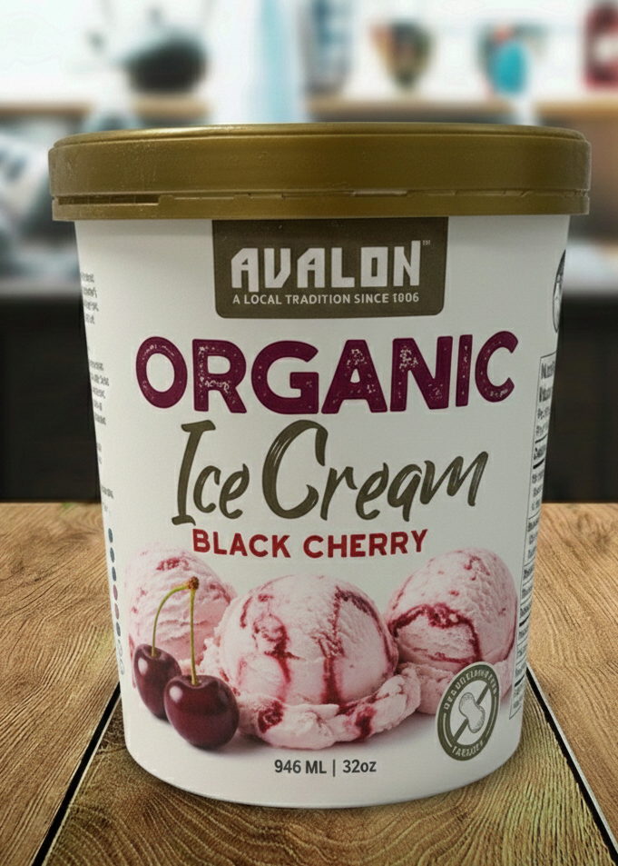 Avalon Ice Cream, Black Cherry (Org) *FROZEN*