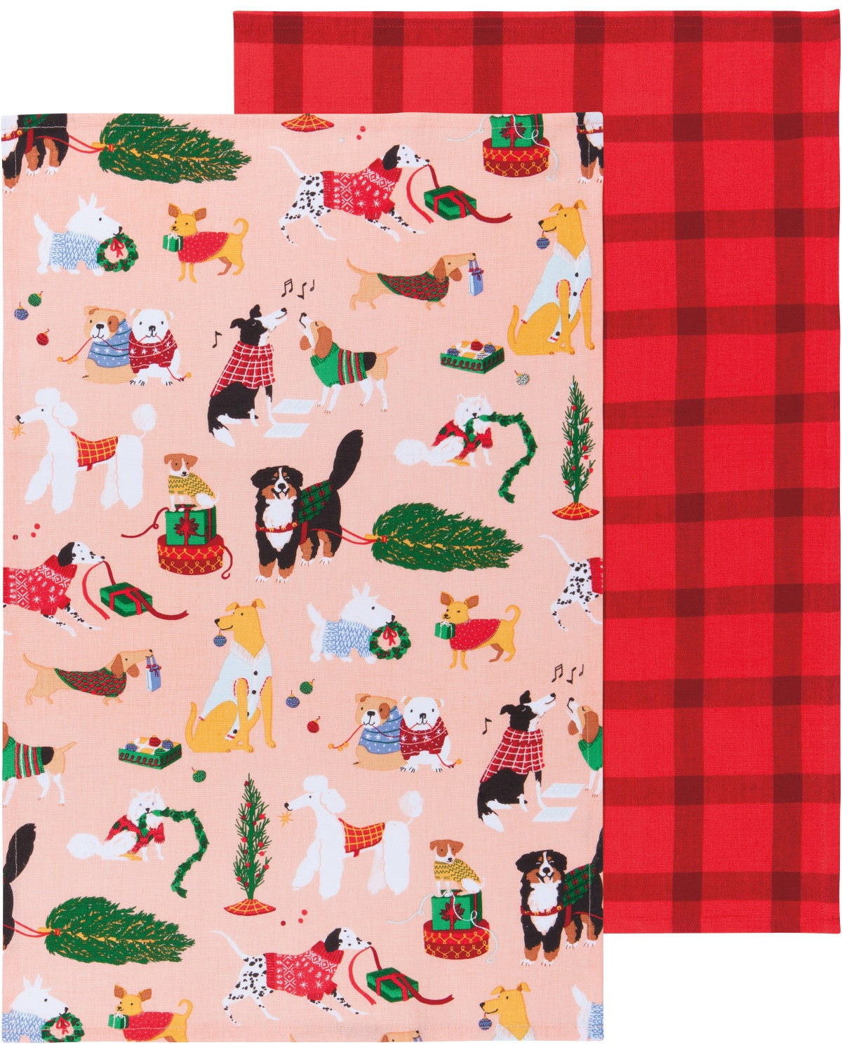 Dishtowel Set Holiday Hounds, 2-pk