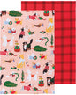 Dishtowel Set Holiday Hounds, 2-pk