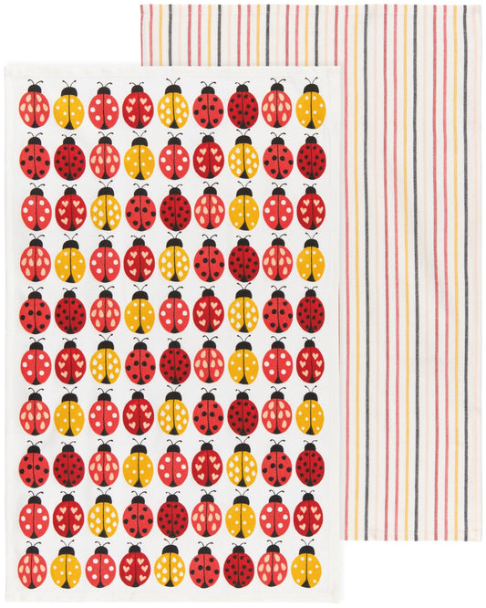 Dishtowel Set Ladybugs, 2-pk