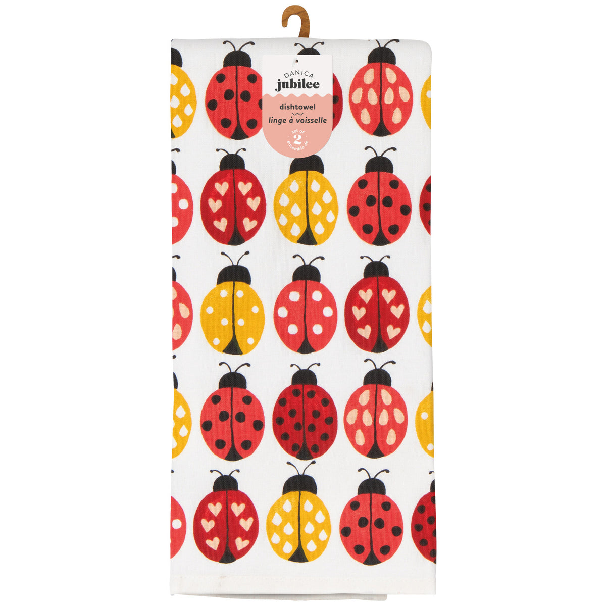 Dishtowel Set Ladybugs, 2-pk
