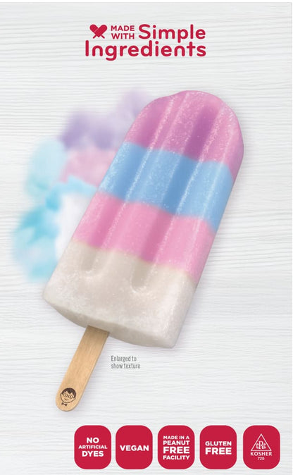 Jonny Pops Popsicles Cotton Candy Cloud, Organic *FROZEN*