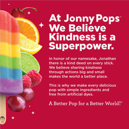 Jonny Pops Popsicles Rainbow Fruit Stacks, Organic *FROZEN*