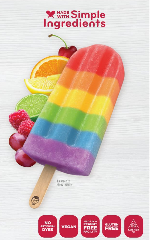 Jonny Pops Popsicles Rainbow Fruit Stacks, Organic *FROZEN*