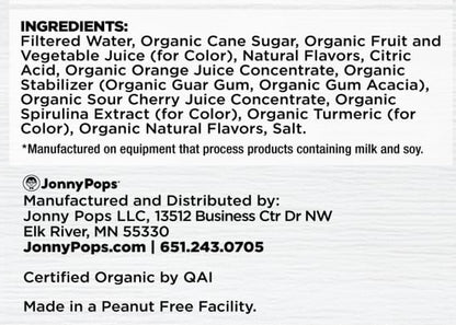 Jonny Pops Popsicles Rainbow Fruit Stacks, Organic *FROZEN*