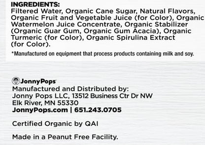 Jonny Pops Popsicles Watermelon, Organic *FROZEN*