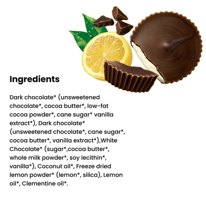 Chocxo Dark Chocolate Lemon Creme Cups (Org)