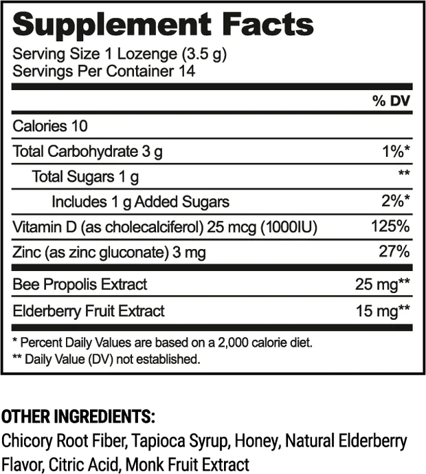 Propolis Soothing Lozenges - Elderberry