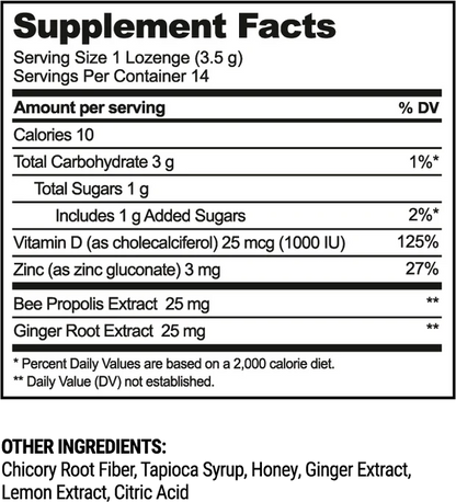 Propolis Soothing Lozenges - Ginger Lemon