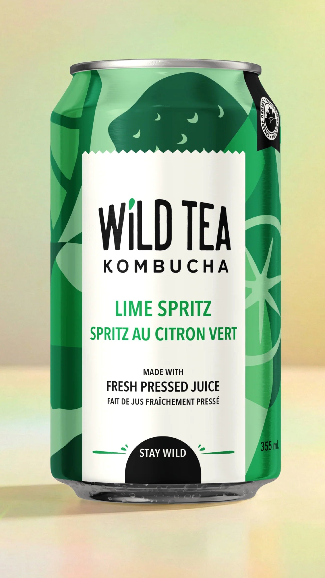 Wild Tea Kombucha Hard Lime (Org) *REFRIGERATED*