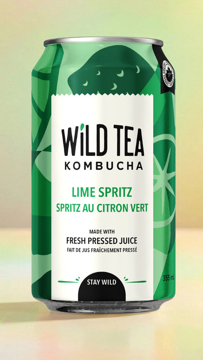 Wild Tea Kombucha Hard Lime (Org) *REFRIGERATED*