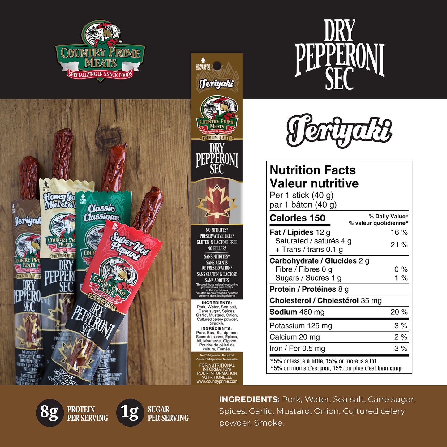 Pepperoni Stick, Teriyaki