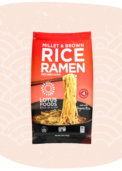 Lotus Millet & Brown Rice Ramen with Red Miso Soup (GF)