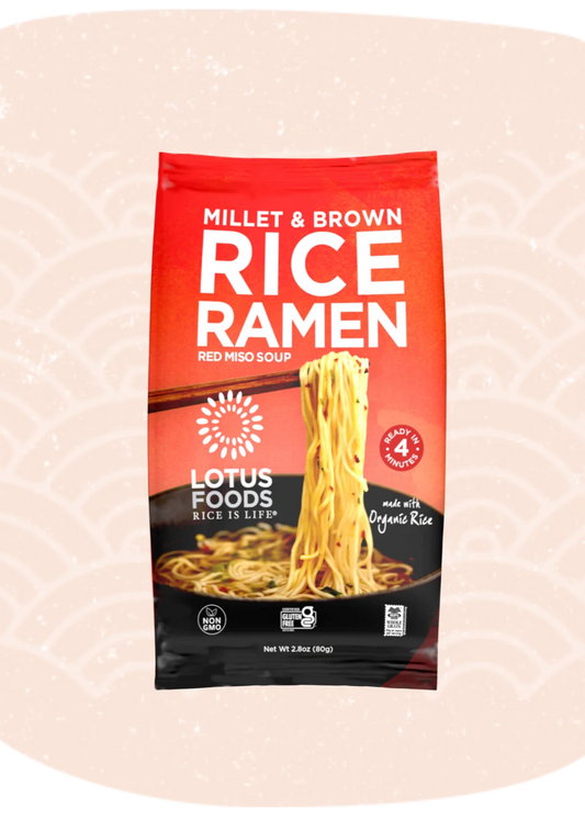 Lotus Millet & Brown Rice Ramen with Red Miso Soup (GF)
