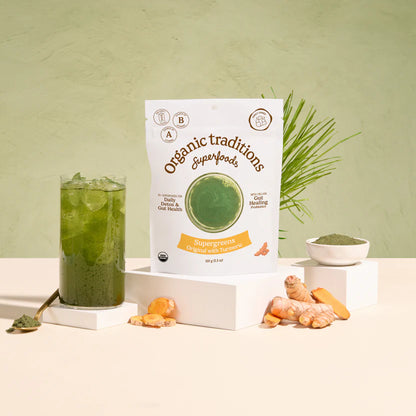 Supergreens with Turmeric Powder, Organic Traditions