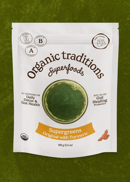 Supergreens with Turmeric Powder, Organic Traditions