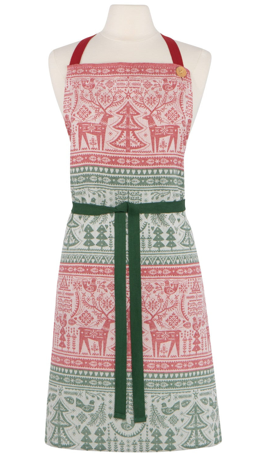 Jacquard Apron, Forest Folk