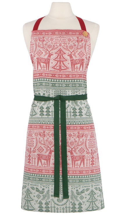 Jacquard Apron, Forest Folk