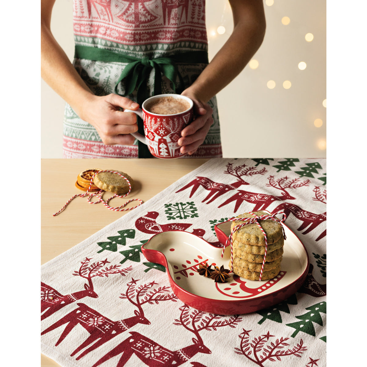 Jacquard Apron, Forest Folk