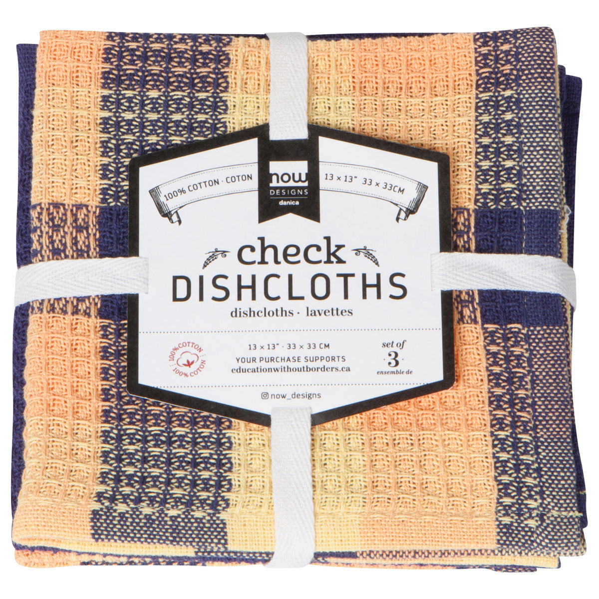 Dishcloth Check It Dusk 3-pk