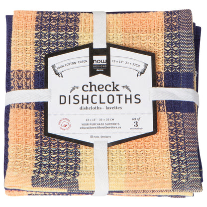 Dishcloth Check It Dusk 3-pk