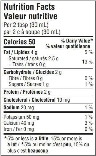 Sour Cream 14% MF, Organic *REFRIGERATED*